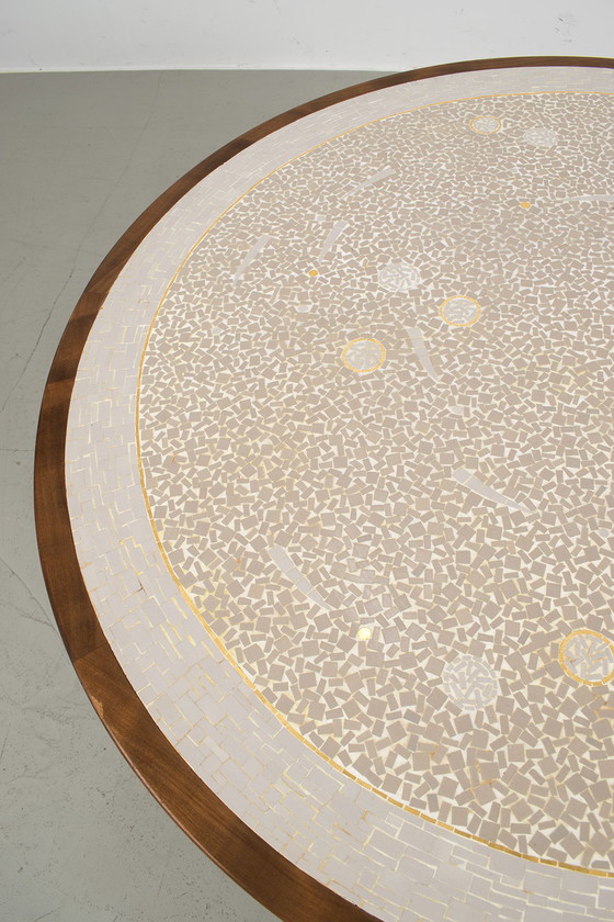 Image 1 of Large round mosaic coffee table