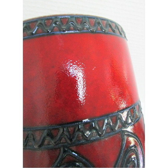 Image 1 of Vaso vintage in ceramica smaltata e legno, 1960