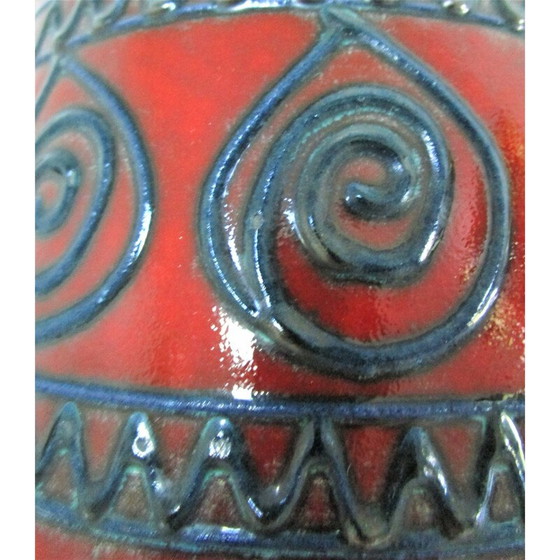 Image 1 of Vaso vintage in ceramica smaltata e legno, 1960