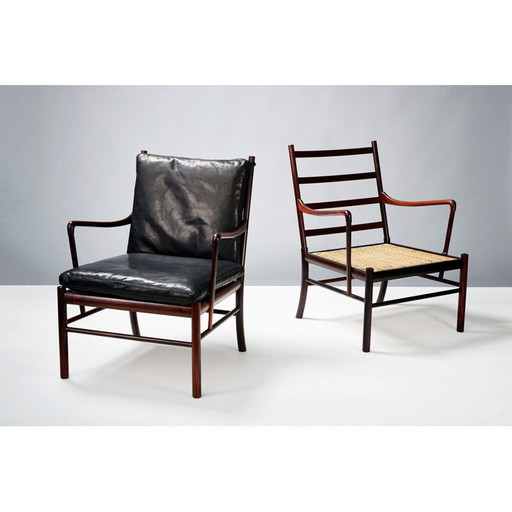 Pair of vintage Colonial chairs PJ-149 in rosewood by Ole Wanscher for Poul Jeppesen 1949