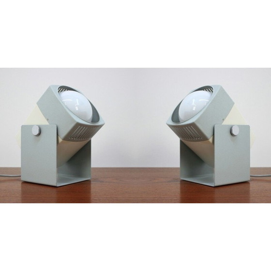 Image 1 of Pair of vintage space age metal lamps, 1960