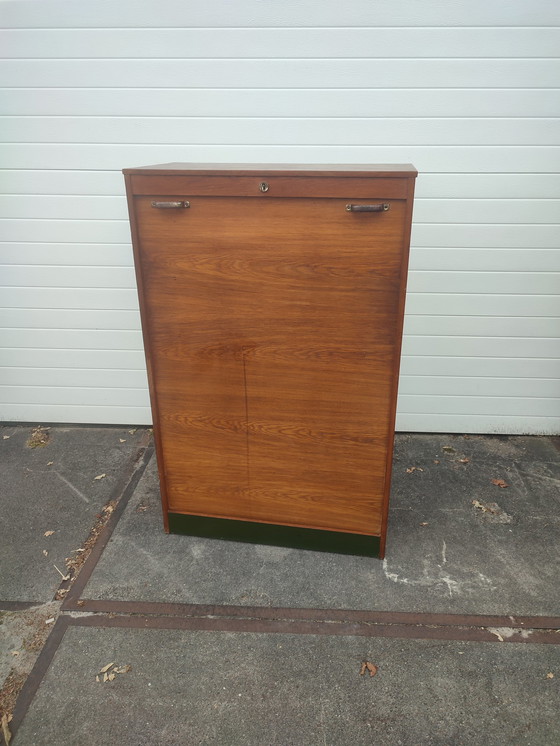 Image 1 of Armoire à portes roulantes, classeur, armoire de notaire - 1950s