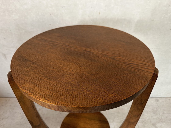 Image 1 of Art Deco Plant Or Side Table - Oak