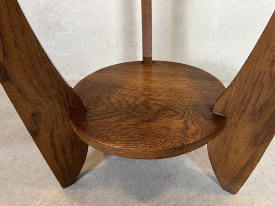 Image 1 of Art Deco Plant Or Side Table - Oak