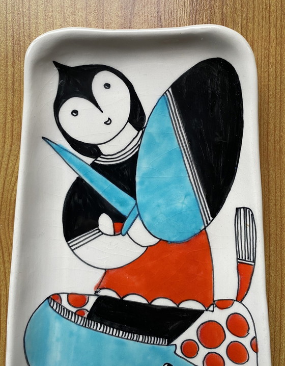 Image 1 of Ceramic Plate Horse Man Italy 1958 Cossa