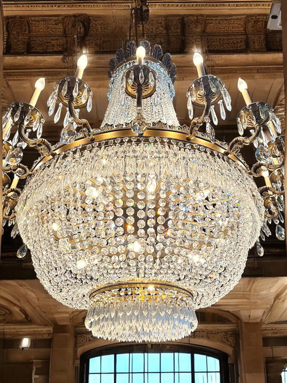 Image 1 of Huge Crystal Design Chandelier