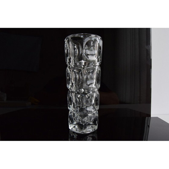 Image 1 of Vintage leaded glass vase by František Pečeny for Heřmanova Huť, Czechoslovakia 1960
