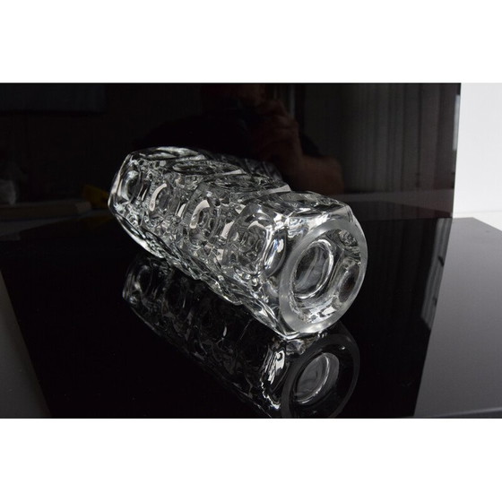 Image 1 of Vintage leaded glass vase by František Pečeny for Heřmanova Huť, Czechoslovakia 1960