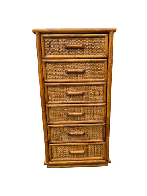 Rattan Chiffonnier / Semainier