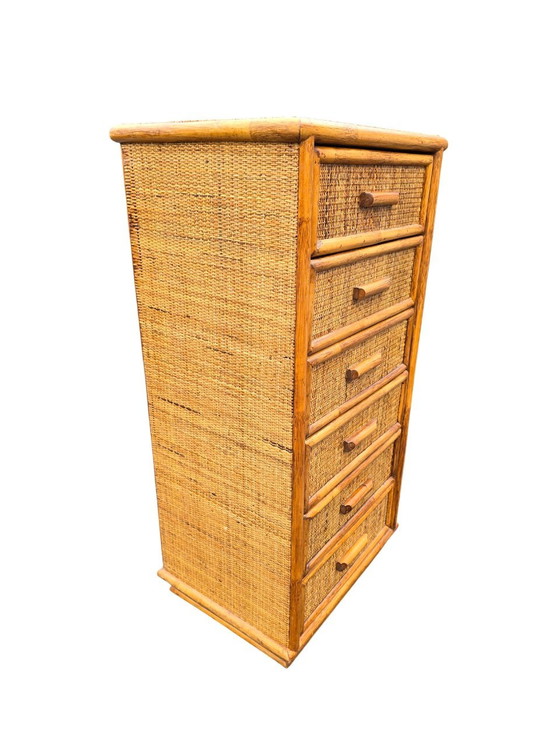 Image 1 of Rattan Chiffonnier / Semainier