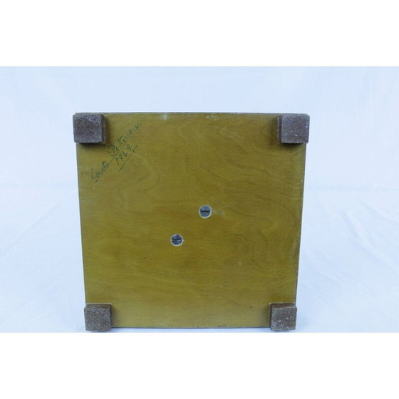 Image 1 of Portacandele da terra in legno vintage con intarsi