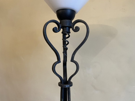 Image 1 of Lámpara de pie Lámpara de mesa Forjada a mano Francesa Años 40
