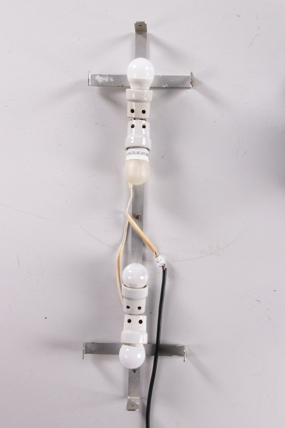 Image 1 of Ice Wall Lamp by Hillebrand Style 60 cm long Made in 1960