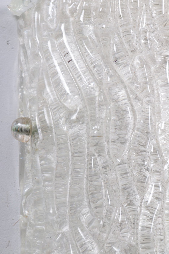 Image 1 of Ice Wall Lamp by Hillebrand Style 60 cm long Made in 1960