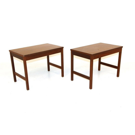 Image 1 of Pair of vintage teak bedside tables for Hmb, Sweden 1960