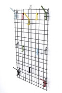 Black wire frame wall coat rack