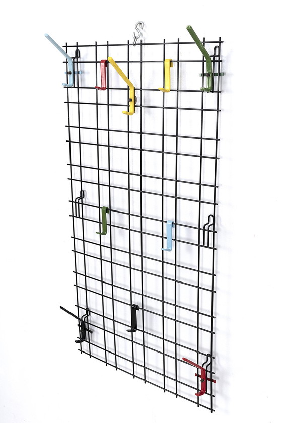 Image 1 of Black wire frame wall coat rack