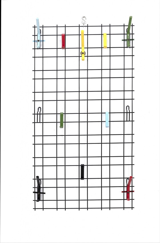 Image 1 of Black wire frame wall coat rack