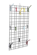 Black wire frame wall coat rack