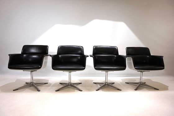 Image 1 of Set of 4 Wilkhahn 250 dining/office chairs by Friso Kramer