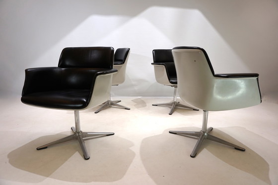 Image 1 of Set of 4 Wilkhahn 250 dining/office chairs by Friso Kramer