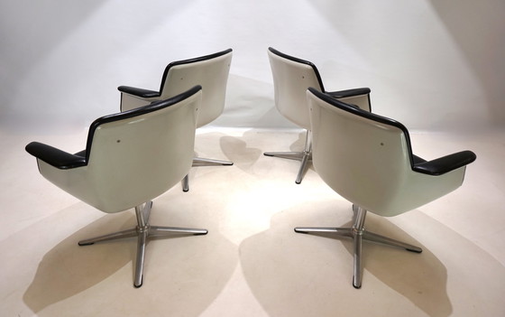 Image 1 of Set of 4 Wilkhahn 250 dining/office chairs by Friso Kramer