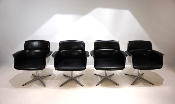 Image 1 of Set of 4 Wilkhahn 250 dining/office chairs by Friso Kramer