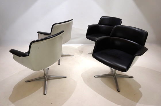 Image 1 of Set of 4 Wilkhahn 250 dining/office chairs by Friso Kramer