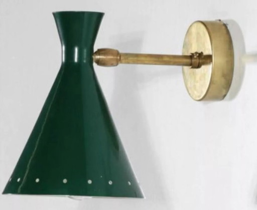 Bottle green wall lamp