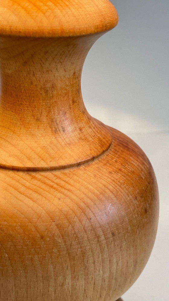 Image 1 of Lampada in legno tornito in stile country vintage