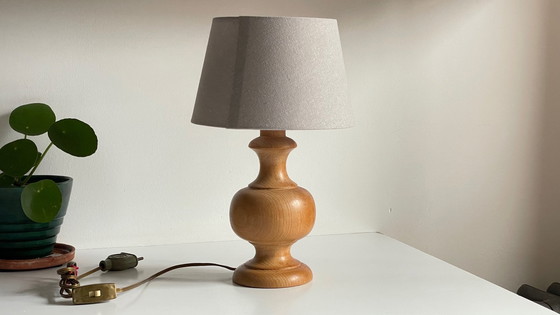 Image 1 of Lampada in legno tornito in stile country vintage