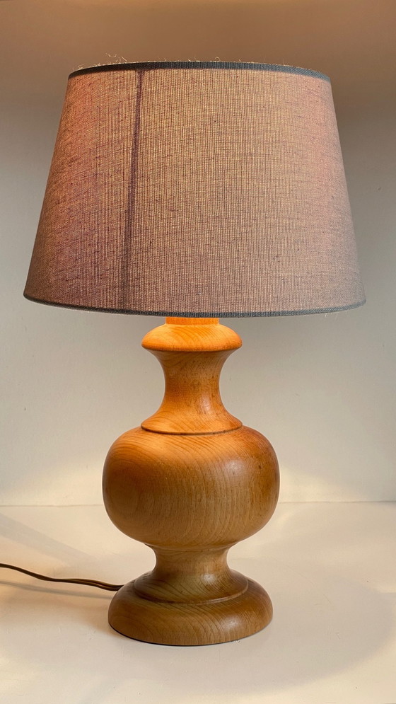 Image 1 of Lampada in legno tornito in stile country vintage