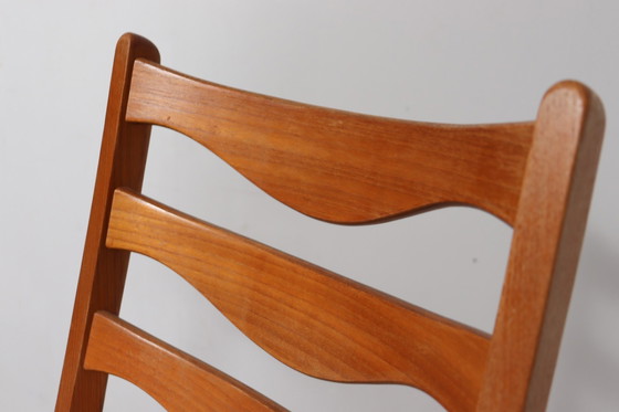 Image 1 of  Glyngøre Stolefabrik by Arne Wahl Iversen, 4 chairs / dining chairs, teak, paper cord, Denmark, 1960s