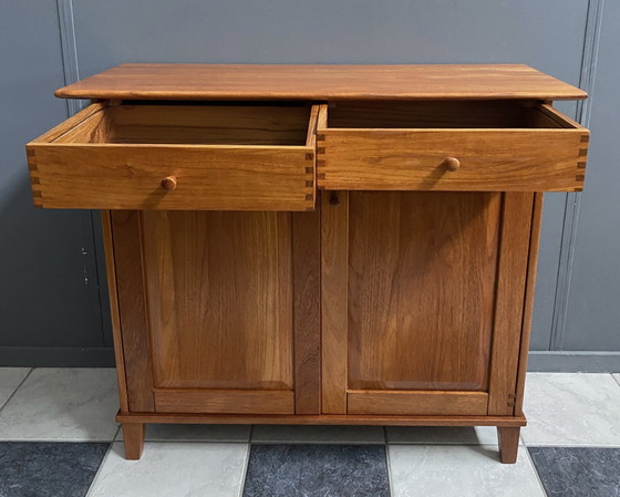 Image 1 of Teak Hallway Cabinet 2 Doors 2 Drawers 1980S