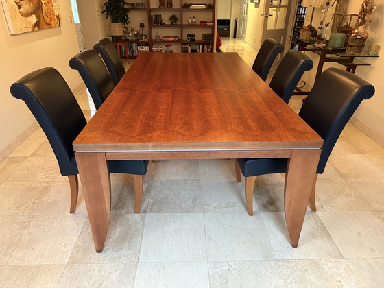 Image 1 of Gelderland Dining Table Design Jan De Bouvrie Complete Mat Matching Chairs