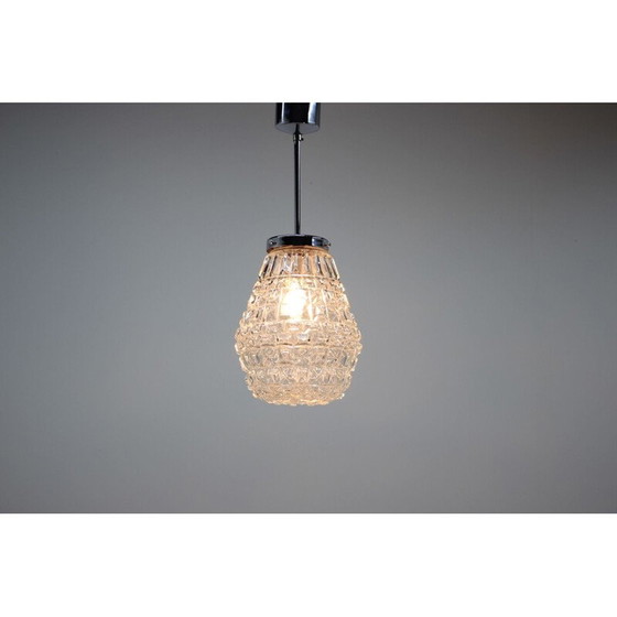 Image 1 of Vintage glass suspension by Kamenický Šenov, Czech 1960