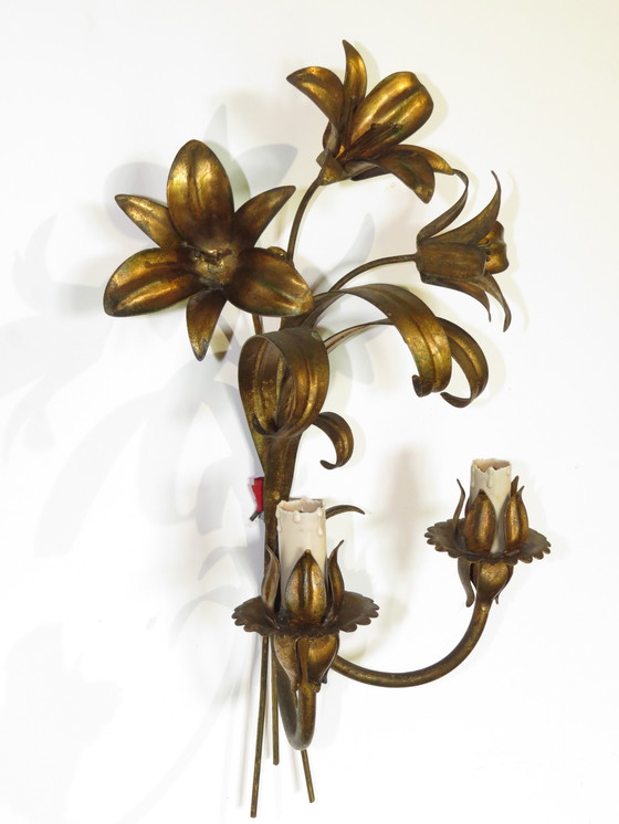 Image 1 of Wall light with lilies years