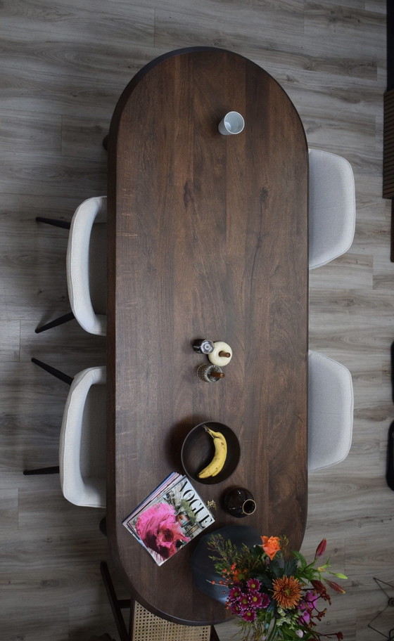 Image 1 of Vtwonen Ellipse Dining Table Mango Wood Walnut