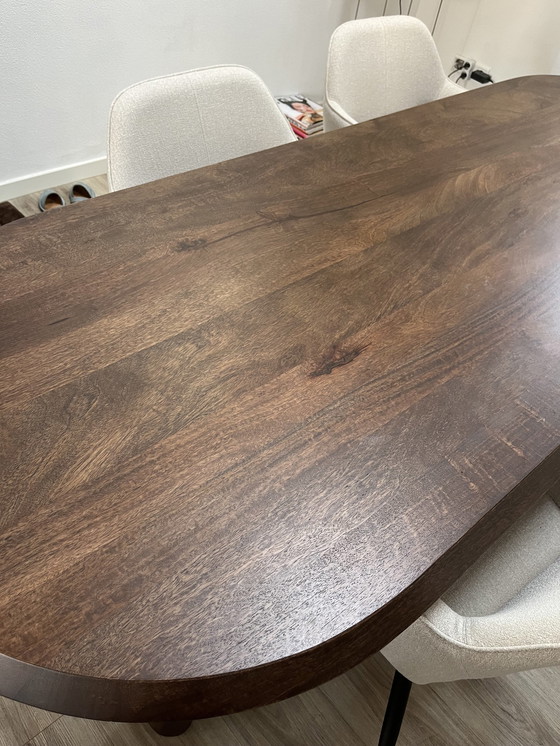 Image 1 of Vtwonen Ellipse Dining Table Mango Wood Walnut