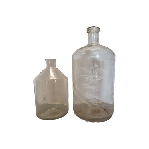 Old Glass Measuring Bottles, 2nd Half 20th Century