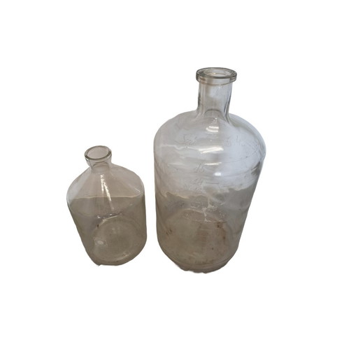 Old Glass Measuring Bottles, 2nd Half 20th Century