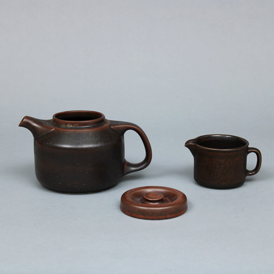 Image 1 of Ulla Procopé (1921-1968) six-piece breakfast set - Ruska model - Arabia, Finland - 1960s / 1970s (26)