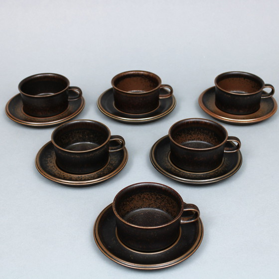 Image 1 of Ulla Procopé (1921-1968) six-piece breakfast set - Ruska model - Arabia, Finland - 1960s / 1970s (26)