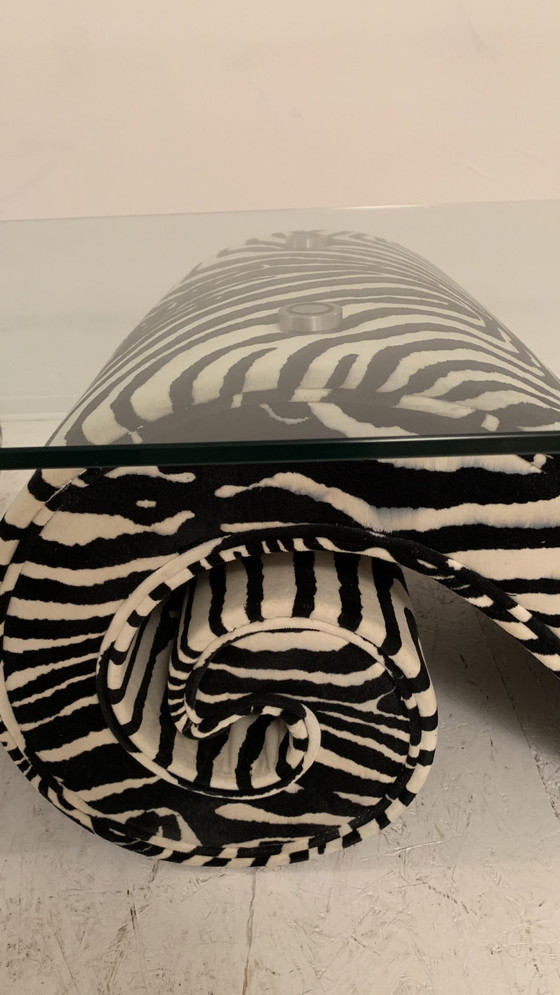 Image 1 of Bretz Design Table en verre zebra