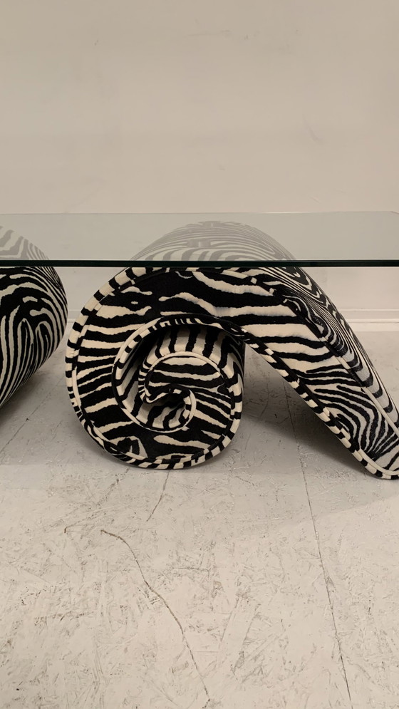 Image 1 of Bretz Design Table en verre zebra