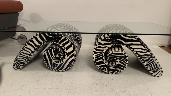 Image 1 of Bretz Design Table en verre zebra