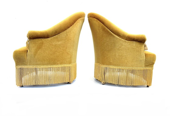 Image 1 of 2x Vintage cocktail chairs velour