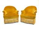 2x chaises de cocktail vintage en velours