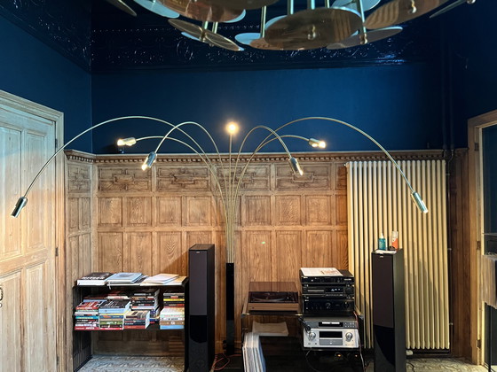 Image 1 of Lampadaire vintage à 7 lumières