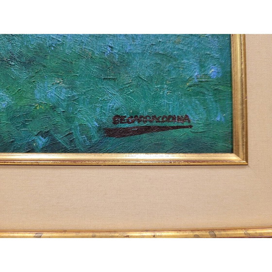 Image 1 of Dipinto vintage raffigurante popolazioni costiere di Damián Segarra Codina